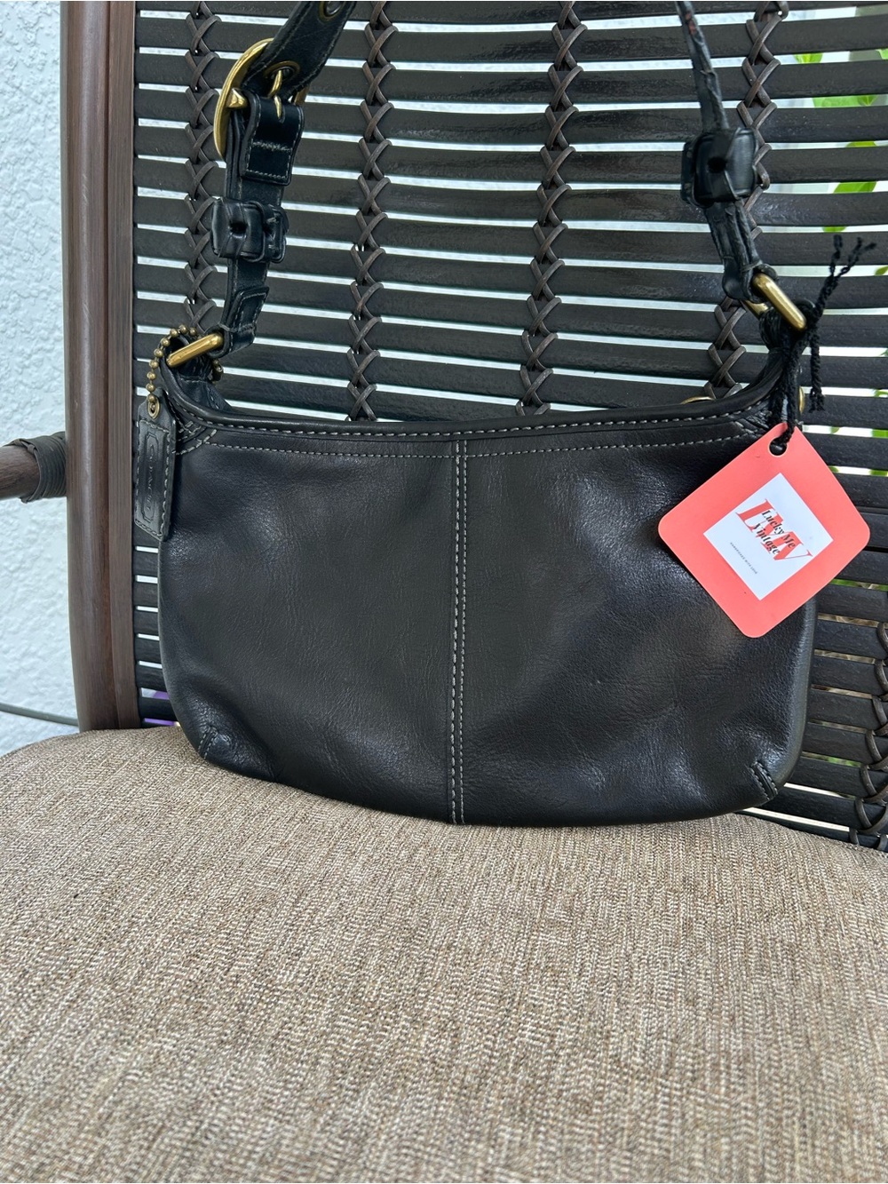 Coach 11415Leather Shoulder Bag - Black